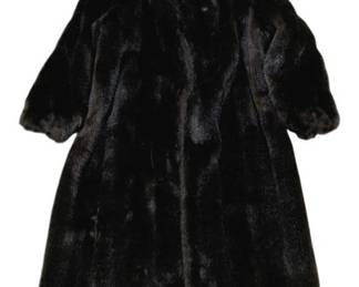 4418 - Faux Fur Coat - Size L Made in USA