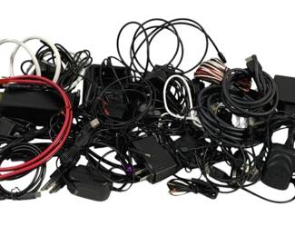 4491 - Lot of Assorted Electrical Cords/Cables (Description): Used as is electric/electronic/mechanical item. No guarantee all components, untested.