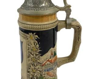 4285 - German Beer Stein - 9.5" Tall