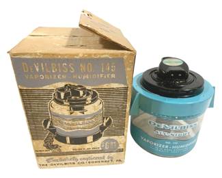 7379 - DeVilbiss Vaporizer/Humidifier w/ Box - 9 x 9 (Description): Used as-is electric/electronic/mechanical item - no guarantee all components, untested.