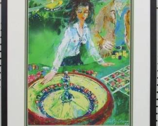 9071 - Girls of Caesars Palace Giclee by Leroy Neiman (Description): 21.5 X 25