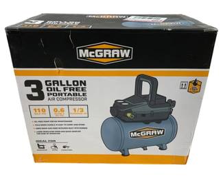 4512 - McGraw 3 Gal Air Compressor - New in Box