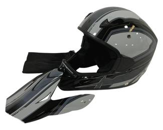 4448 - Dirtbike Helmet w/ Visor & Bag - Size L