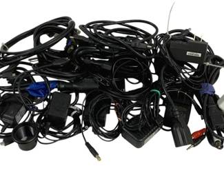 4490 - Lot of Assorted Electrical Cords/Cables (Description): Used as is electric/electronic/mechanical item. No guarantee all components, untested.