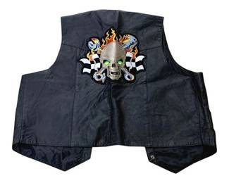 4549 - Leather Marks Vest - Size 3XL