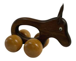 4167 - Vintage Wooden Rolling Toy - 8 x 6 x 4