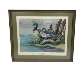 6023 - "Backwater Woodies" Framed Print - SIgned (Description): #348/2200 28 x 24