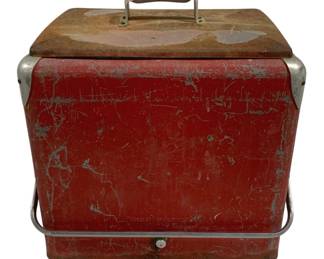 5339 - Vintage Progress Refrigerator Co. Metal Cooler (Description): 19 x 20 x 13