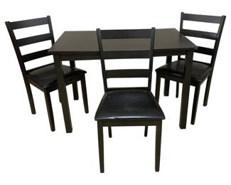 6397 - 4 pc Table & Chair Set (Description): Table - 27.5 x 43.5 x 29 Chairs - 17 x 17 x 38