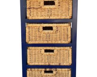 5332 - Wood Stand w/ Basket Drawers - 20 x 16 x 38