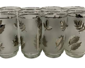 4869 - 8 Libbey Silver Leaf Frosted Tumblers