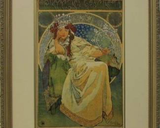 9024 - Princess Hyacinth by Alphonse Mucha (Description): 18.5 X 23.5