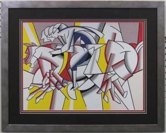 9084 - The Horseman Giclee by Roy Lichtenstein (Description): 24 X 19.5