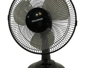 4847 - Pelonis Table Fan - 20 x 14 x 11 (Description): Used as is electric/electronic/mechanical item. No guarantee all components, untested.