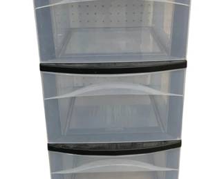 4737 - 3 Drawer Plastic Storage Container - 25 x 13 x 15