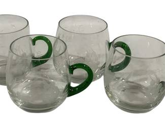4409 - 4 Glass Mugs - 3" Tall