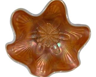 7005 - Carnival Glass Dish - 6 x 6 x 2.5