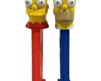 4011 - 2 Simpson's Giant Pez Dispensers 12.5"