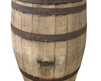 4945 - Wooden Barrel w/ Lid - 36 x 26