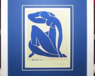 9036 - Blue Nude 2 print plate sign by Henri Matisse (Description): 14.5 X 17