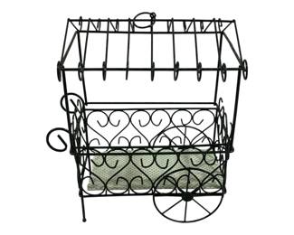 5297 - Metal Cart Decoration - 12 x 10 x 6