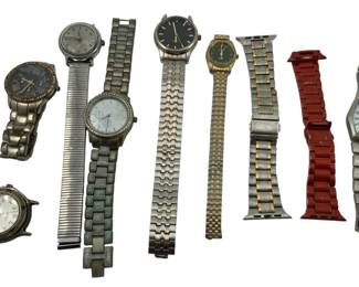 8070 - Lot of Assorted Watches - Broken or Missing Band (Description): Used as is electric/electronic/mechanical item. No guarantee all components, untested.