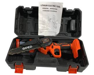 4563 - PED Electric Chainsaw w/ Case (Description): Used as is electric/electronic/mechanical item. No guarantee all components, untested.