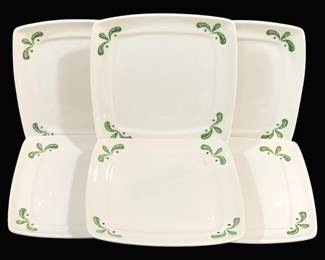 5157 - 6 Buffalo China Plates - 8 x 8