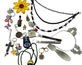 8081 - Lot of Assorted Items - Keychains, Necklace & More