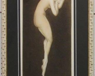 9063 - Smoke by Louis Icart (Description): 17.5 x 29.5