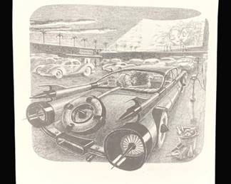 5707 - 1973 Klaus Voorman Print - 10.75 x 11.25