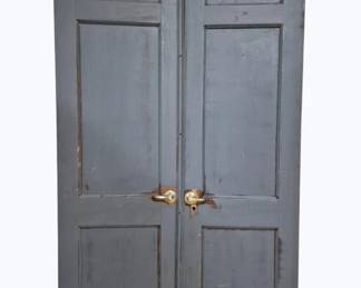 6080 - Pair Wooden 8' Painted Doors, 96 x 25 each