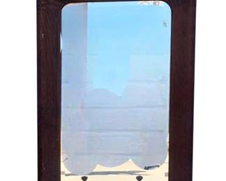 5186 - Hanging Oak Mirror w/ Hooks (Description): 25 x 40