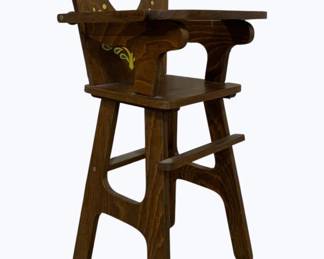 2353 - Doll Painted High Chair w/ Tray 38 x 13 x 12