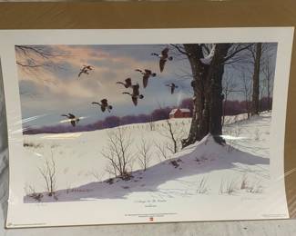 6055 - Ducks Unlimited Coca-Cola Print Signed - #430/1650 (Description): 27 x 22.5