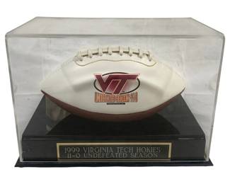 6010 - Virginia Tech Football w/ Display Case (Description): 6.75 x 7.5 x 6.5