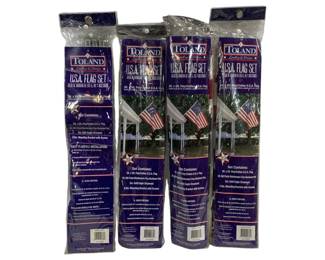 6530 - 4 U.S.A. Flag Sets in package