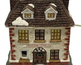 4347 - Lighted Coffee House - 5 x 4.5 x 6 (Description): Used as is electric/electronic/mechanical item. No guarantee all components, untested.