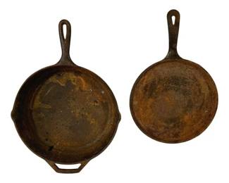 4940 - 2 Cast Iron Lodge Skillets - 16", 11" Round (Description): 3