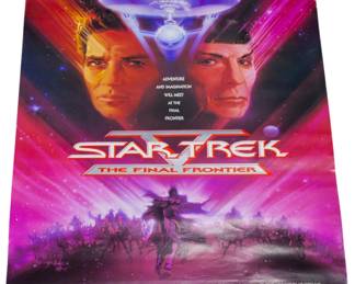 512 - Star Trek The Final Frontier Movie Poster (Description): Star Trek The Final Frontier movie poster. Measures 40" x 27".