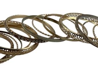 8053 - Lot of Assorted Women's Gold Tone Bracelets