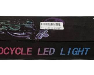 4456 - Motorcycle LED Light Kit in Box (Description): Used as is electric/electronic/mechanical item. No guarantee all components, untested.
