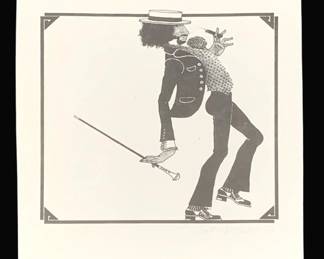 5704 - 1973 Klaus Voorman Print - 10.75 x 11.25