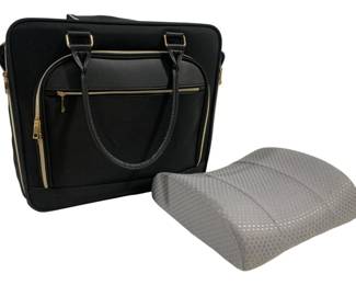 9853 - Wheeled Underseat Carryon Luggage w/ neck pillow (Description): 16 x 18 x 11