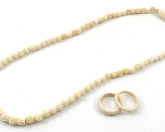 8092 - Carved Bone or Shell Assorted Jewelry