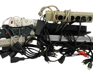4492 - Lot of Assorted Electrical Cords/Cables (Description): Used as is electric/electronic/mechanical item. No guarantee all components, untested.