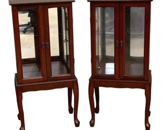 4729 - 2 Display Cases - 41 x 19 x 12 - 1 Missing Glass