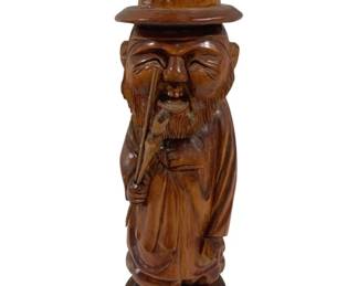 4168 - Carved Wood Statue - 20" Tall
