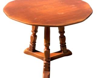 5023 - Vintage Cushman Maple Side Table (Description): 34 x 27