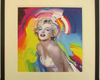 9038 - Marilyn Monroe Giclee by Peter Max (Description): 21.5 X 21.5